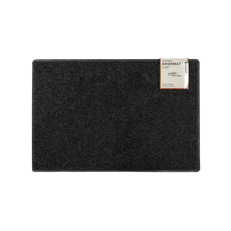 Plain Doormat, Rectangle 40 x 60cm, Black