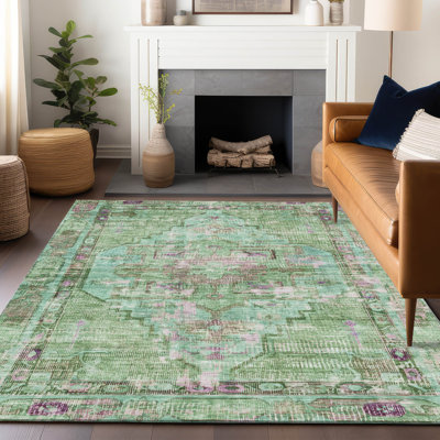 Tapis intérieur / extérieur Xhevrie lavable à la machine
