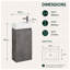 Kratos 390 mm Freestanding Cloakroom Vanity with Integrated Basin-59592091