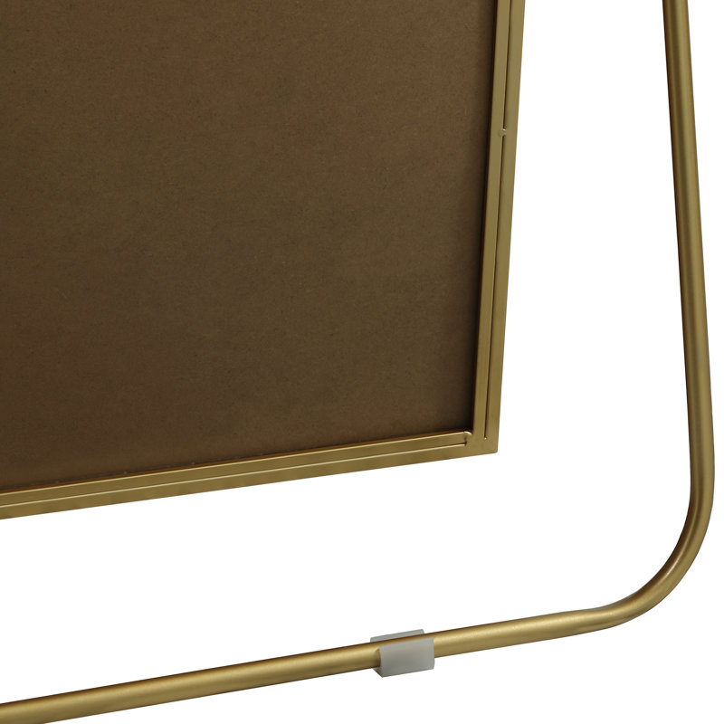Sabine Metal Arch Floor Mirror, 66" x 35", Brass