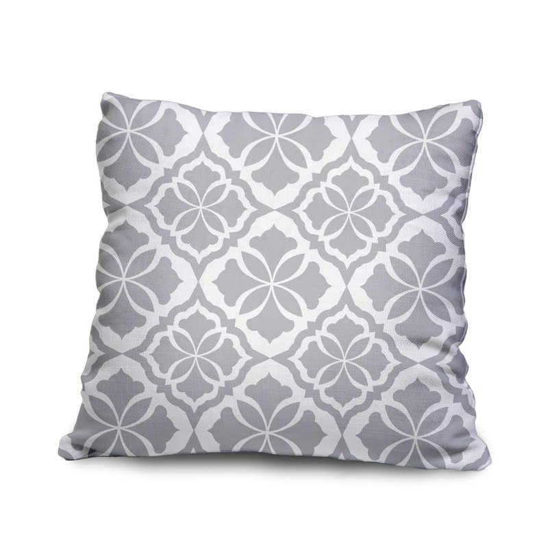 Reversible Throw Pillow, 18" x 18", Gray