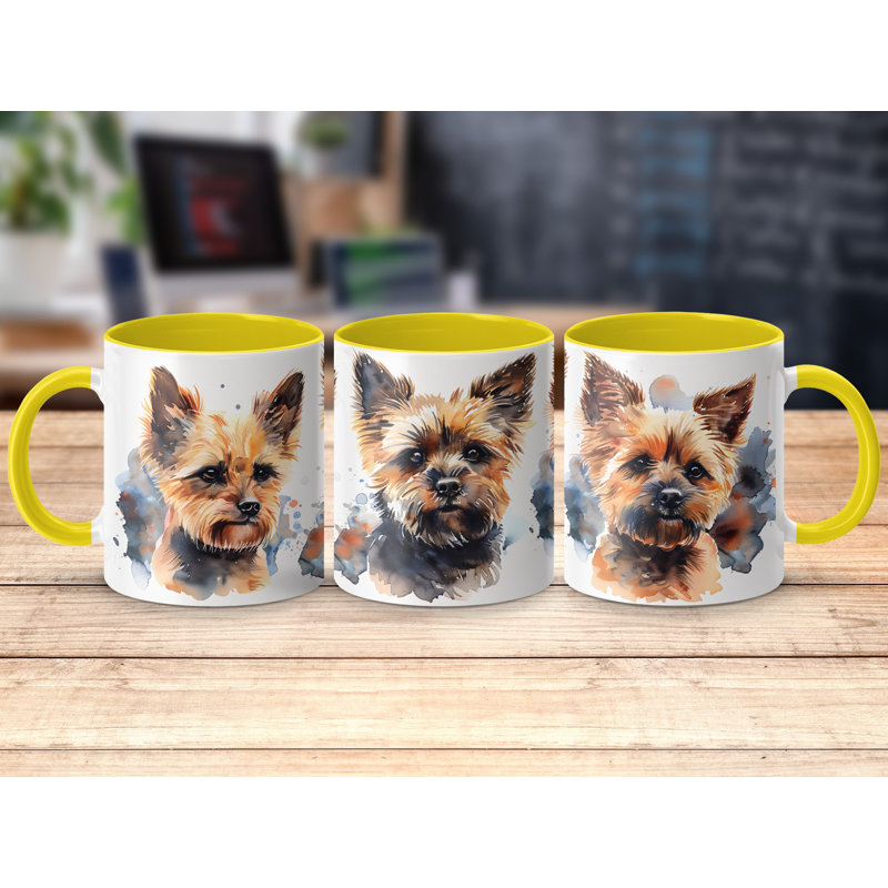 Ceramic Coffee Mug, 3, Yellow