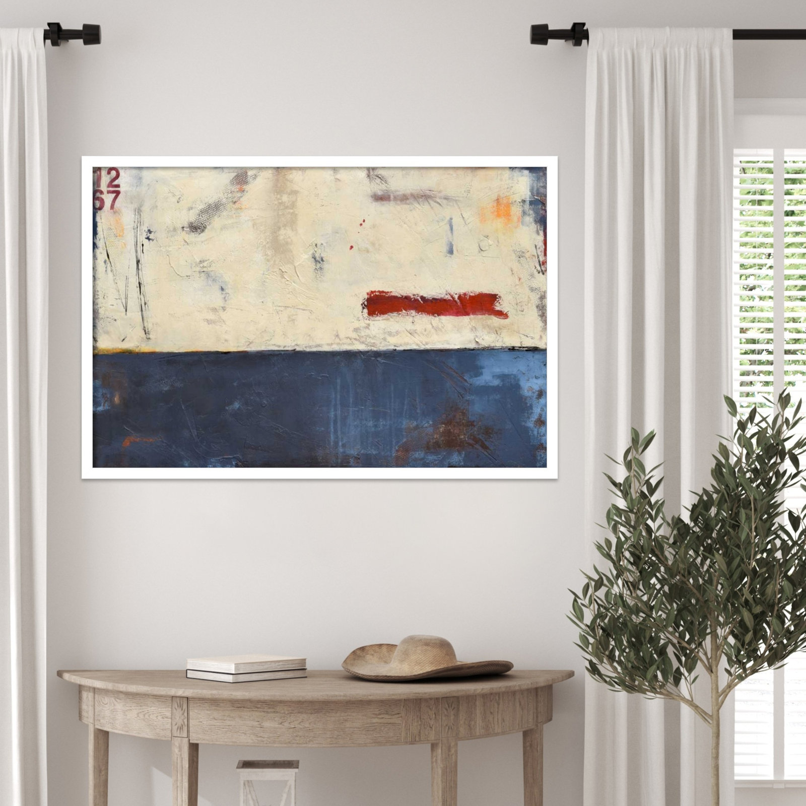 Label 1267 Print by Erin Ashley, 23" H x 33" W, White