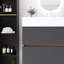 Ensemble de meuble-lavabo double 60 po brun avec plateau intégré blanc