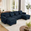 Canapé modulaire en U à 4 places avec 2 repose-pieds Burwell Cloud Couch-133336206