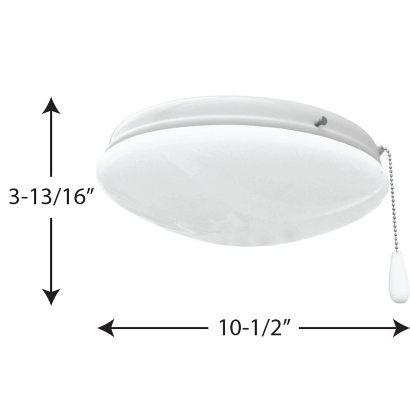Ventilateur de plafond universel 2 lumières, Blanc