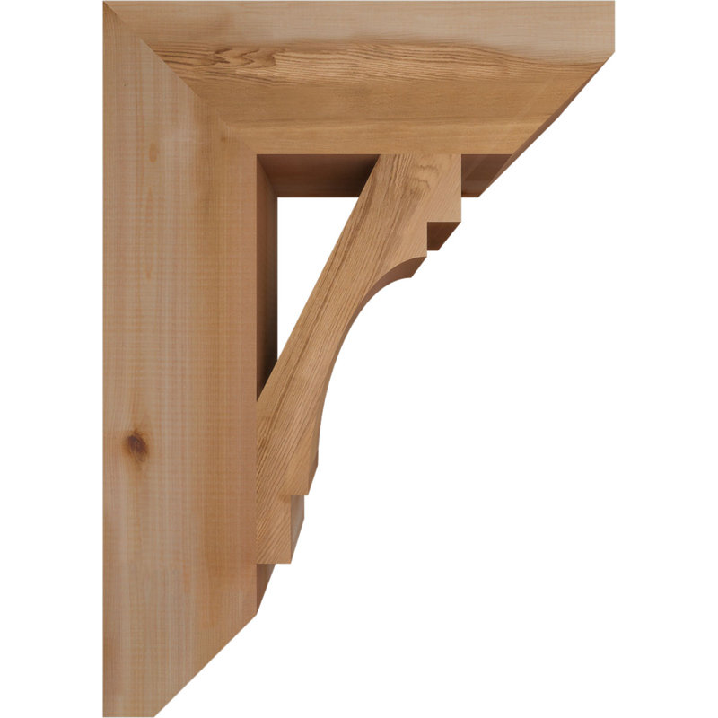 Support en bois / corbeau, Cèdre rouge de l'Ouest (lisse), H 28 x l 5,5 x P 20