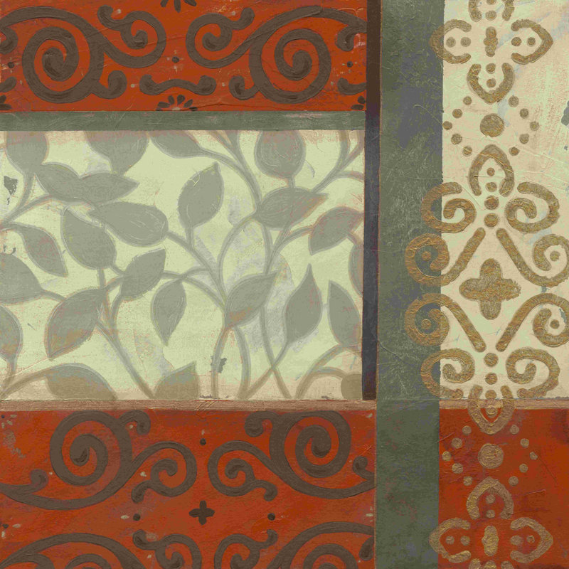 Mandarin Scroll II, H 12 po x l 12 po