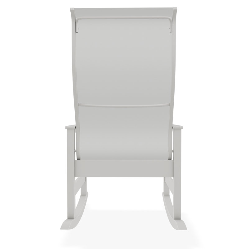 Leeward Sling Marine Grade Polymer Supreme Rocker, White 6D Sunbrella®, Snow
