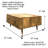 Hand-crafted Sunburst Coffee Table With Storage