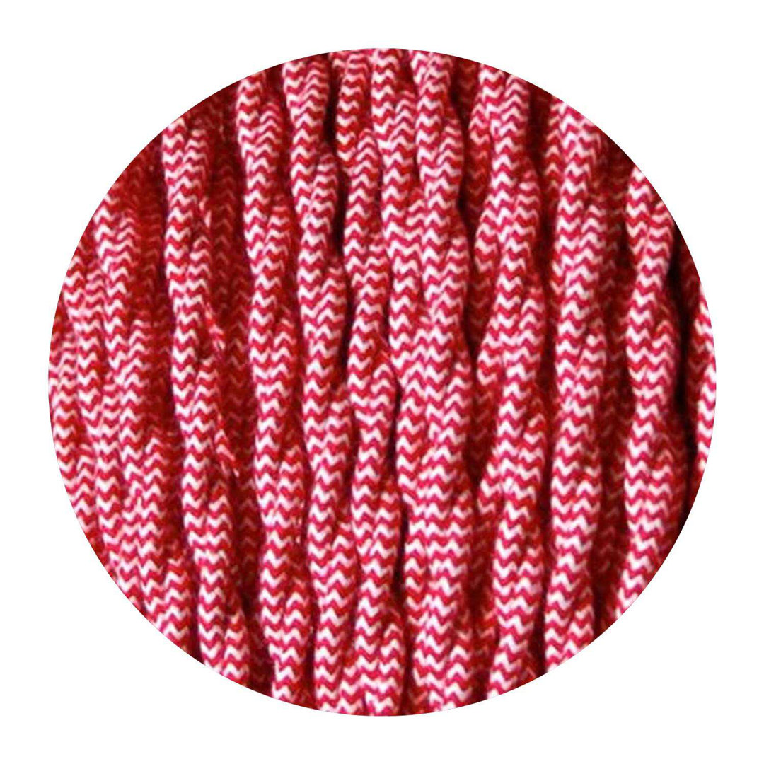 2Core Twisted Vintage Coloured 0.75Mm Braided Fabric Flexible Electrical UK Lighting Wire Cord / Cable