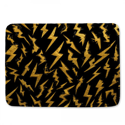 Tapis de bain Gold Lightning Bolts
