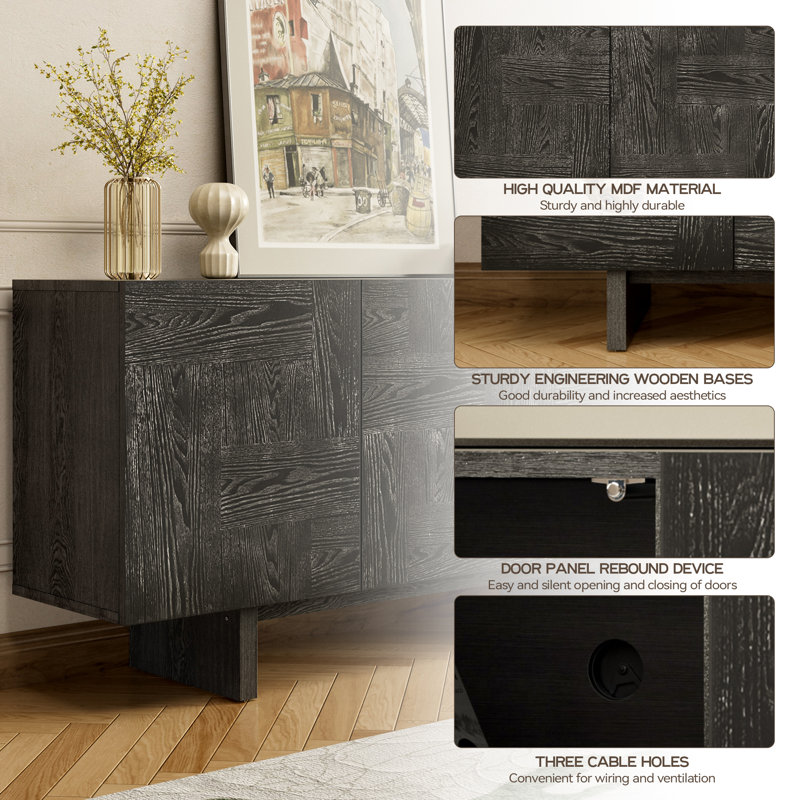 Kredell 63''W Wood Buffet Sideboard