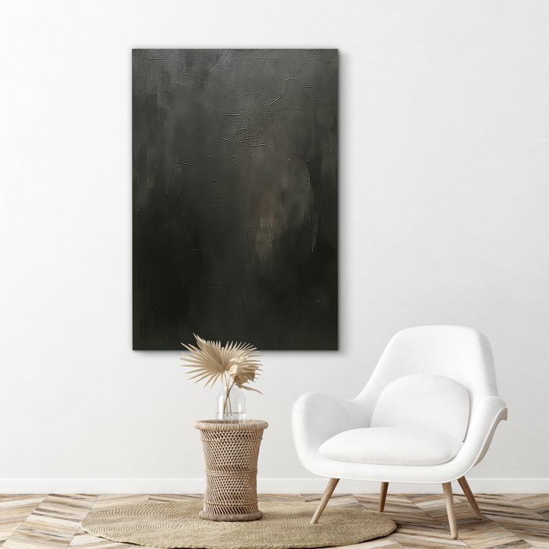 Reproduction d'art sur toile - Œuvre abstraite, décor moderne neutre pour le salon, H 18 po x l 12 po, Ne s’applique pas