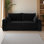 Canapé en velours côtelé de 78 po pour le salon, canapé rembourré moderne avec port USB, porte-gobelets et poche latérale, canapé moderne moelleux à assise profonde