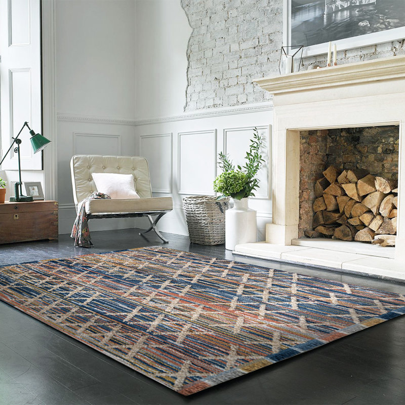 Tapis en coton Jurjen, Rectangle 2 pi 8 po x 5 pi