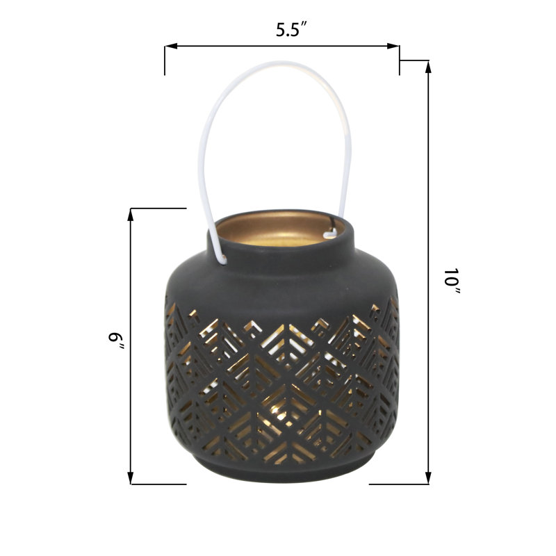 10'' H Concrete / Cement Tabletop Lantern