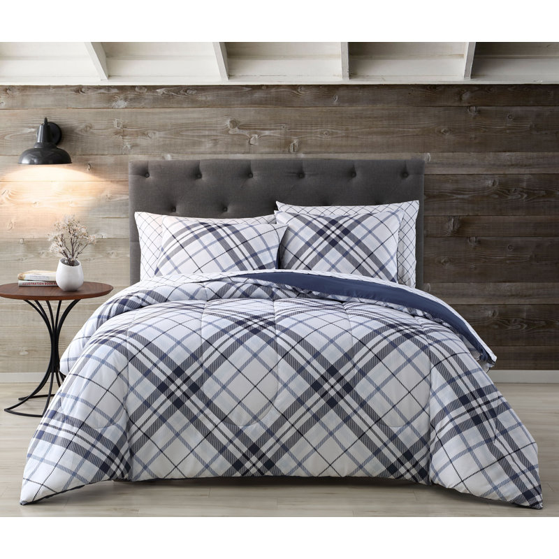 Irish Chain Comforter Set, Indigo, King Comforter + 6 Additional Pieces
