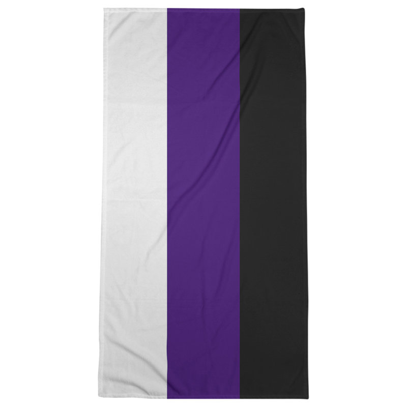 Colorado Lightweight Beach Towel, White/Purple/Black, Microfiber