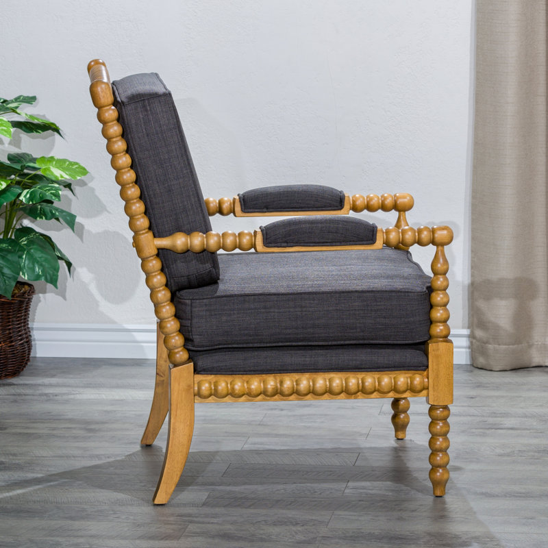 Fauteuil Spindle, chêne vieilli, gris anthracite