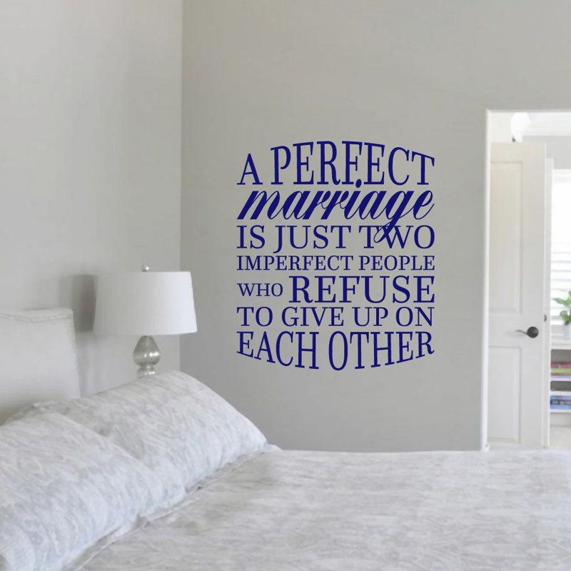 Adhésif décoratif «A Perfect Wedding», Bleu marine