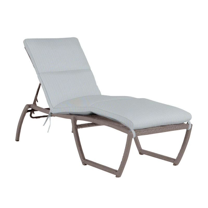 Skye 80.5" Long Reclining Single Chaise with Cushions, Welt, Intermix Bark, Oyster