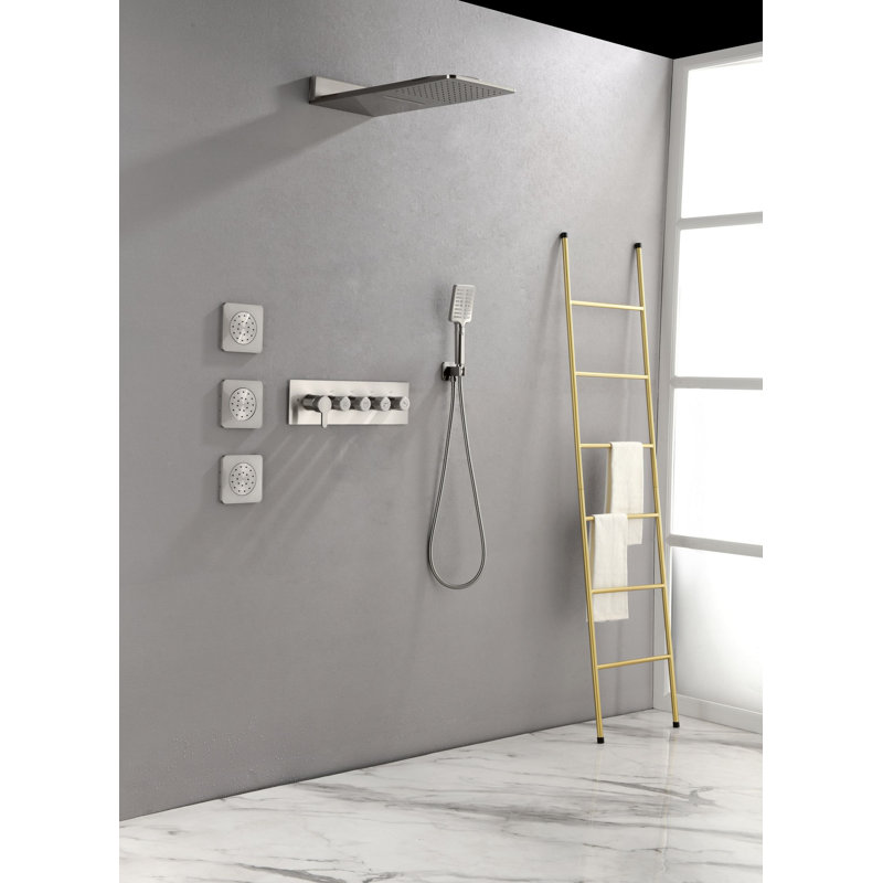 Complete Shower System, Brusehd Nickel