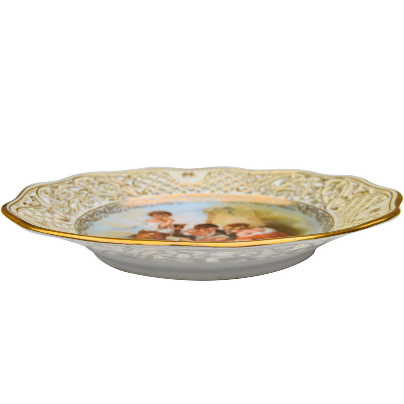 Assiette antique en porcelaine allemande