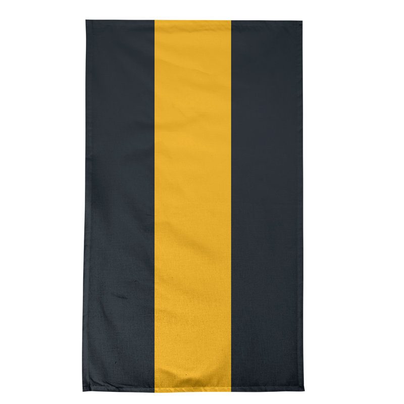 Torchon Football, Croisé en coton, Pittsburgh Football noir