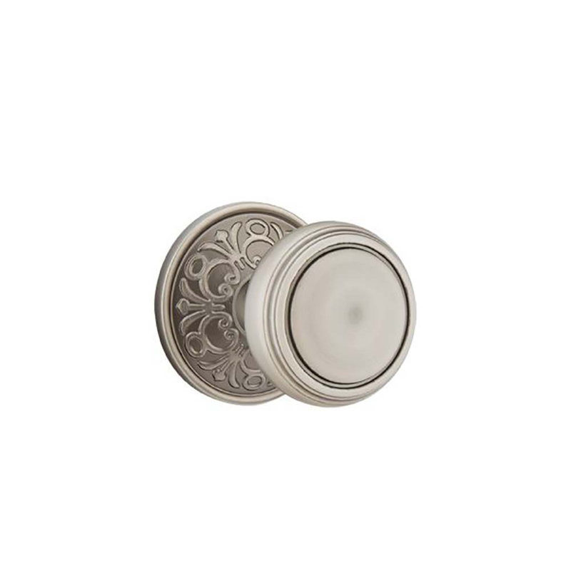 Emtek Dummy Knobset w/ Lancaster Rosette and Norwich Knob, Pewter