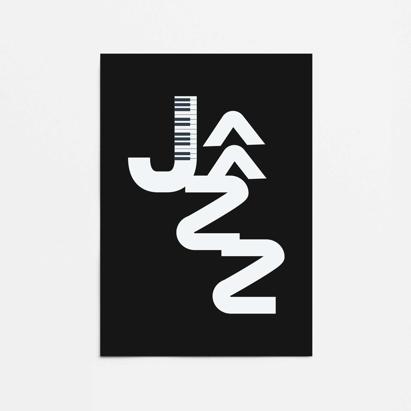 Jazz Poster Rolled Print, 16" H x 12" W