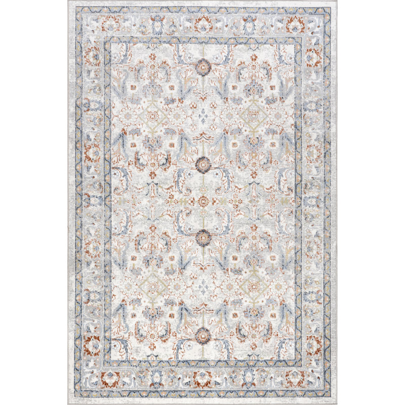 Lyric Medallion Machine Washable Area Rug, Rectangle 9' x 12'