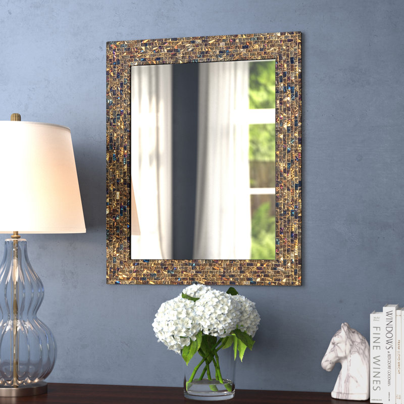 Miroir d'appoint Mosaic, Doré
