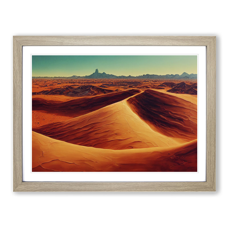 Unforgettable Desert - Framed Print, 46cm H x 64cm W x 2cm D, Oak