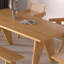 Ensemble de table de salle à manger simple en bois massif de style nordique-108223811