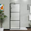 Porte de douche 34 ", support réglable en verre trempé noir pour installation facile au mur 0,2" robuste et assemblage