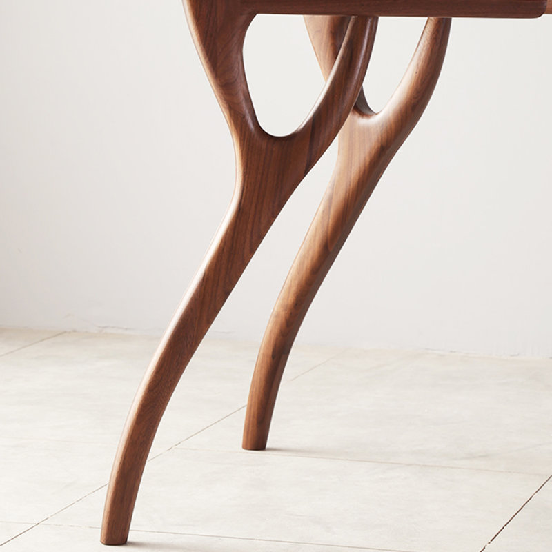 Walnut Solid Wood Dining Table, 33.46" W x 62.99" L