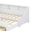 Daybed Frame with Built-in Storage Shelves and Pull-out Drawers-129599461