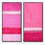 Ensemble de 2 peintures sur toiles fuchsia et blanc-1355650699-1355650695
