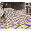 Drap-housse et coussin décoratif Ambesonne Mardi Gras Mauve Jaune Vert-106786198