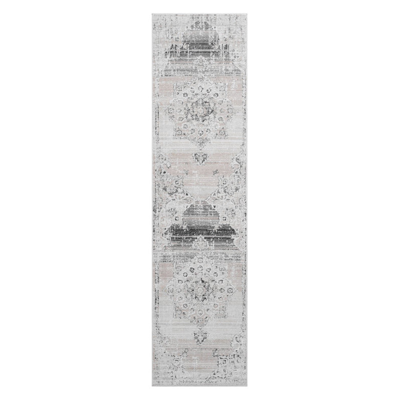 Area Rug, Collection Cream / Beige / Medallion, Runner 2'2" x 8'
