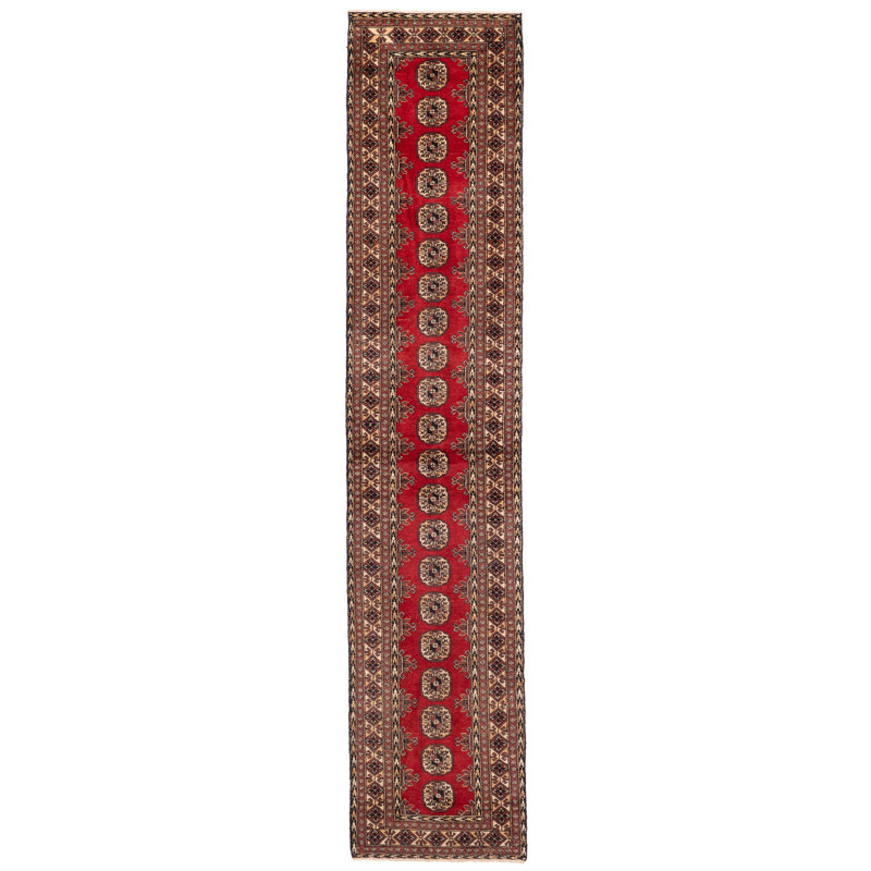 Tapis rouge Peshawar Bokhara 2 pi 6 po x 12 pi 2 po