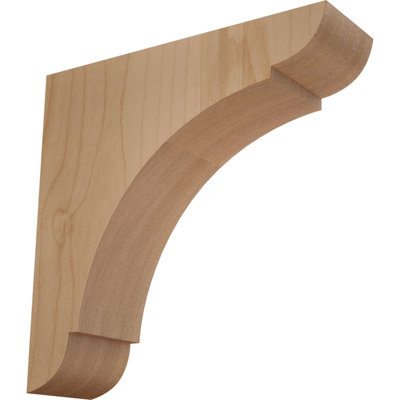 1 3/4"W x 6"D x 6"H Small Olympic Wood Bracket, Alder (2-Pack)