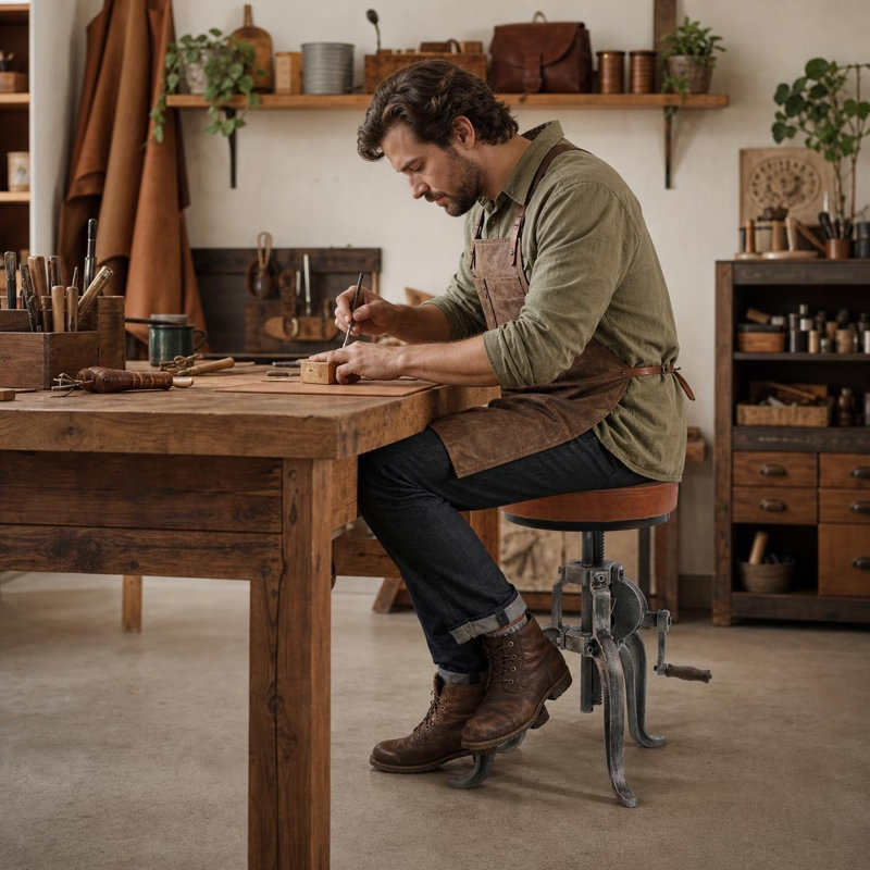 Tabouret pivotant à hauteur réglable Jomarion