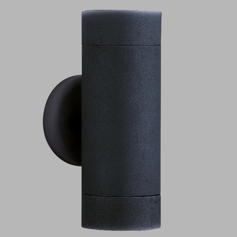 2 - Bulb Hardwired Integrated LED Frosted Glass Outdoor Sconce