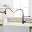 Robinet de cuisine noir mat avec douchette extractible - Conception conçue par l'utilisateur pour une utilisation facile - lavabo à poignée simple pivotant sur 360 degrés-1321847105