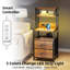 41cm W Metal Bedside Table