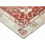 Tapis de couloir unique en laine noué à la main des années 1960 de 2 pi 9 po x 5 pi 10 po en rouge / beige