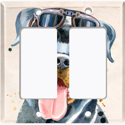 Patterned 2 - Gang Toggle Light Switch Standard Wall Plate