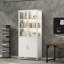 Vitrine de 76,75 po de hauteur avec portes en verre et lumières DEL-641823059